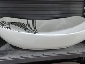 Lavabo 9542-1 Blanc à rayures noires