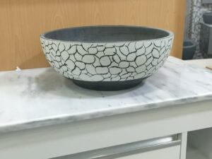 Vasque D3002 – Noir et Blanc – 410x410x150