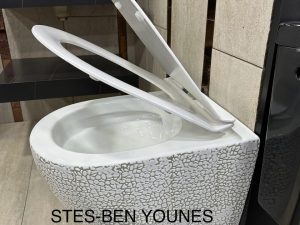 Cuvette suspendue T-203S Blanc crocodile